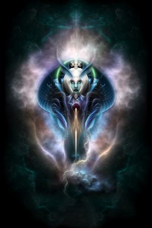 Thera The Ethereal Queen Fractal Art Fantasy Portrait